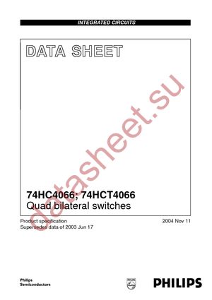 74HC4066D,652 datasheet  